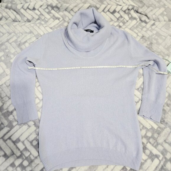 Woolovers Women's Cashmere & Merino Knitted Cowl Neck Jumper Soft Periwinkle S - Picture 6 of 8